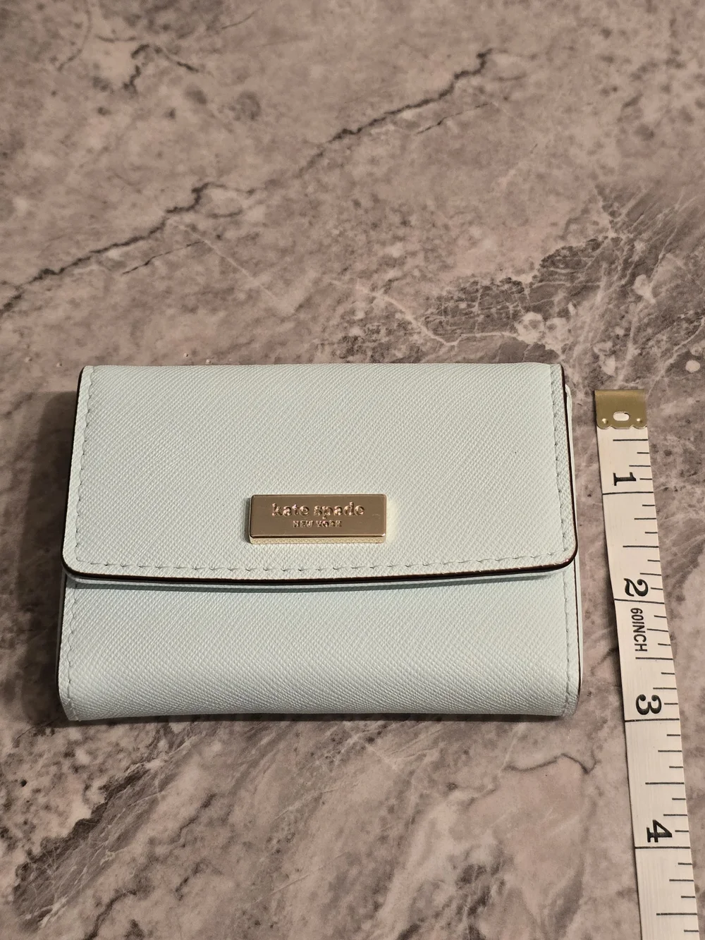 Kate Spade New York Light Blue Saffiano Leather Wallet